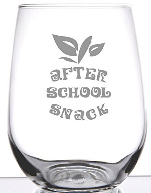 Stemless Wine Glass - Gift After School Snack - Unique Gift For Teacher