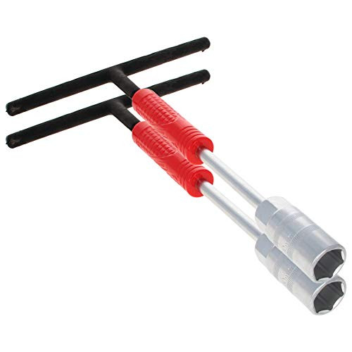 Utoolmart T Handle Wrench 19mm Cr-V Adjustable Speed Grip Metric Hex Socket 2 pcs