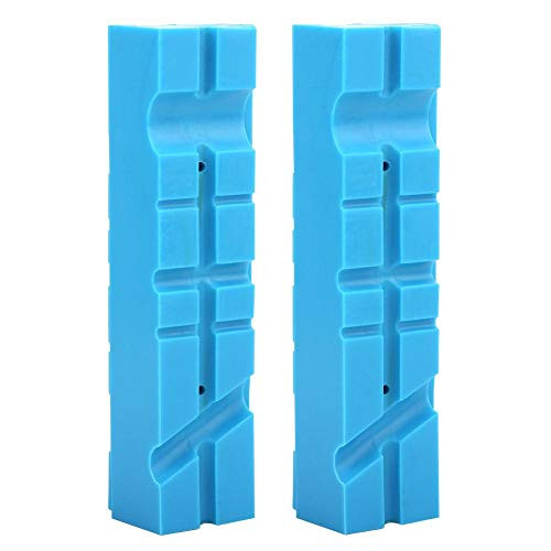Vice Soft Jaw Protectors2pcs Multi-Groove Magnetic Soft TPU Bench Vise Vice Jaw Pad Accessories