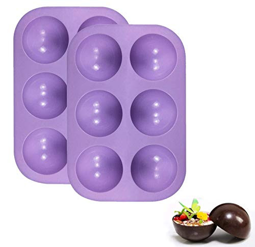 2 Pack Semi Sphere Silicone Mold 6 Holes Hot Chocolate Bomb Molds Baking Mold for Making Hot Chocolate Bomb Cake Jelly Dome Mousse 2 Pack Semi Sphere Silicone Mold 6 Holes Hot Chocolate Bomb Molds Baking Mold for Making Hot Chocolate Bomb Cake Jelly Dome Mousse