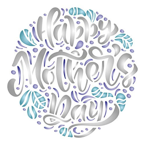 Mothers Day Stencil 6_5 x 6_5 inch S - Poster Sign Words Quote Wall Stencil