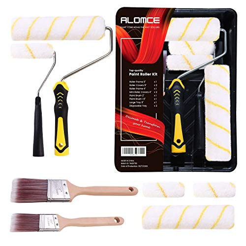 Paint Roller Kit Paint Roller Paint Tray Paint Brush Roller Paint Brush Home Painting Supplies and Roller Cover Set - 11 Piece House Paint Kit for Decorating Walls and Home Paint Roller Kit Paint Roller Paint Tray Paint Brush Roller Paint Brush Home Painting Supplies and Roller Cover Set - 11 Piece House Paint Kit for Decorating Walls and Home