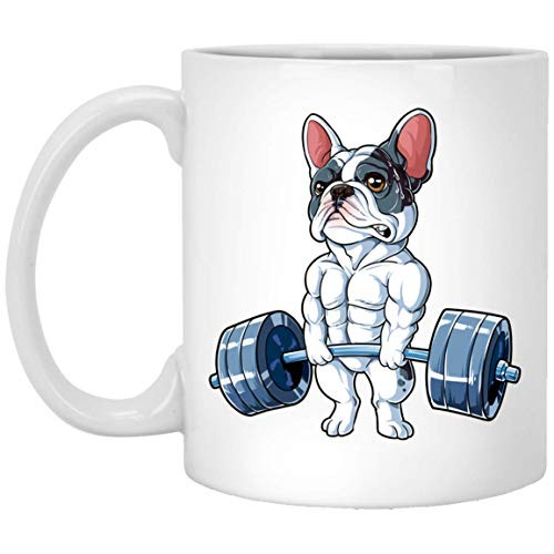 French Bulldog Weightlifting Coffee Mug - Funny Deadlift Fitness Gym Mug 11oz French Bulldog Weightlifting Coffee Mug - Funny Deadlift Fitness Gym Mug 11oz