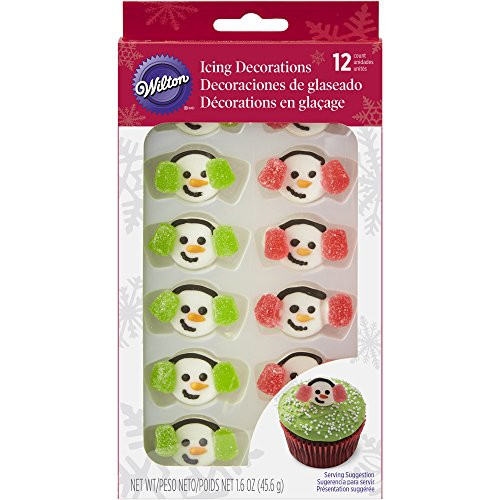 Wilton Snowman Earmuffs Edible Cupcake Toppers
