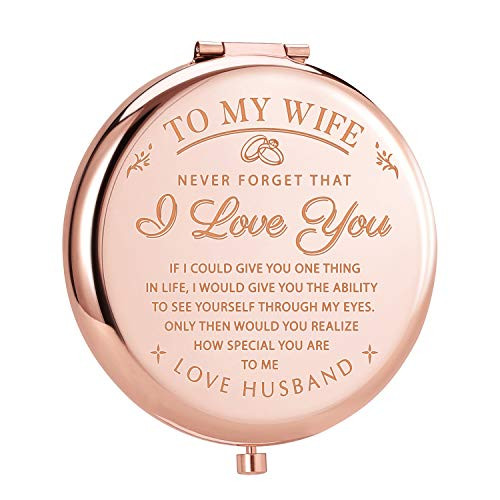 ElegantPark Gifts for Wife Birthday Wife Gifts from Husband Engraved Personal Compact Mirror Romantic Anniversary Valentine Christmas Mothers Day Gifts for Wife Pocket Travel Makeup Mirror ElegantPark Gifts for Wife Birthday Wife Gifts from Husband Engraved Personal Compact Mirror Romantic Anniversary Valentine Christmas Mothers Day Gifts for Wife Pocket Travel Makeup Mirror