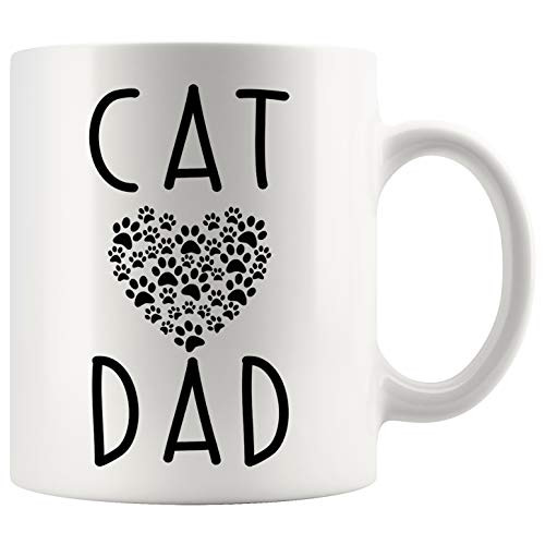 Cat Dad Mug - Dad Coffee Mugs - Birthday - Christmas Coffee Mug For Cat Lovers - Best Friend Mug Cat Father For Cat Lovers Coffee Cup 11oz