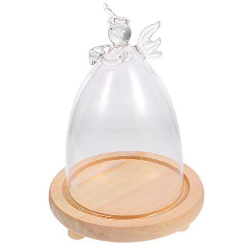 GARNECK Glass Display Dome Clear Glass Dome Cloche with Wood Base Antique Bell Jar Display Dome for Plants Succulents Fairy Lights Photos Medals GARNECK Glass Display Dome Clear Glass Dome Cloche with Wood Base Antique Bell Jar Display Dome for Plants Succulents Fairy Lights Photos Medals