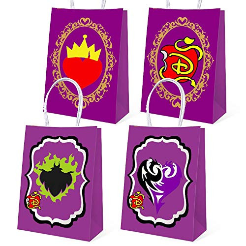 16 PCS Party Paper Bags for Descendants Birthday Party Supplies Favor Goody Candy Bags Treat Bags for Kids Adults Birthday Party Decoration 16 PCS Party Paper Bags for Descendants Birthday Party Supplies Favor Goody Candy Bags Treat Bags for Kids Adults Birthday Party Decoration