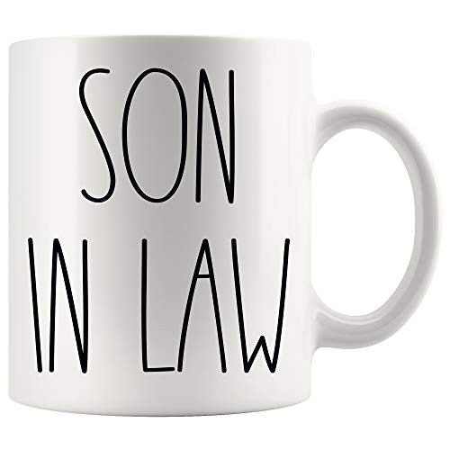Son-In-Law Coffee Mug  Son-In-Law Rae Dunn Inspired  Rae Dunn Style  Birthday - Merry Christmas  Family Coffee Mug Birthday Present For The Best Son-In-Law Ever Coffee Cup 11oz