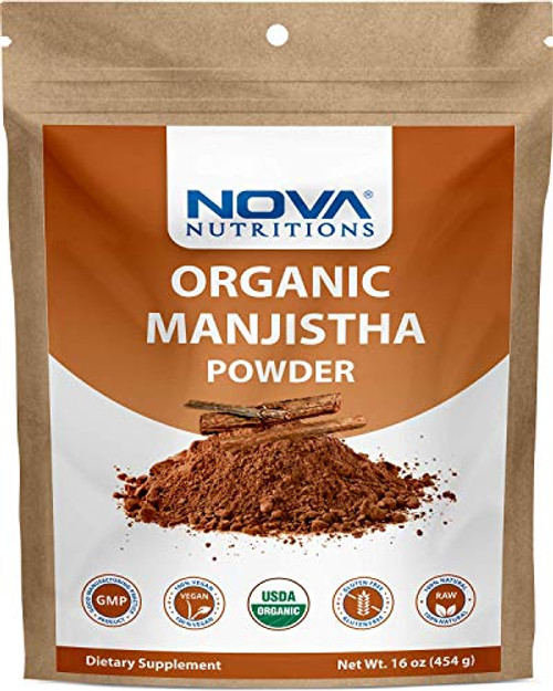 Nova Nutritions Certified Organic Manjistha Powder 16 OZ 454 gm Nova Nutritions Certified Organic Manjistha Powder 16 OZ 454 gm