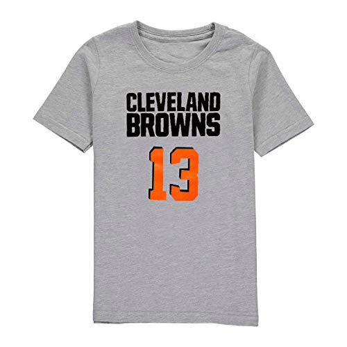 Outerstuff Odell Beckham Jr Cleveland Browns 13 Youth Boys 4-20 Mainliner Player Name  and  Number T-Shirt Gray Youth X-Large 1820