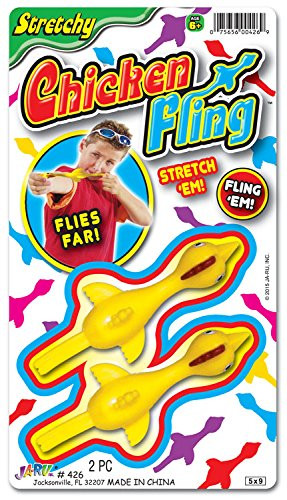 JA-RU Stretchy Chicken Fling Party Favor Bundle Pack