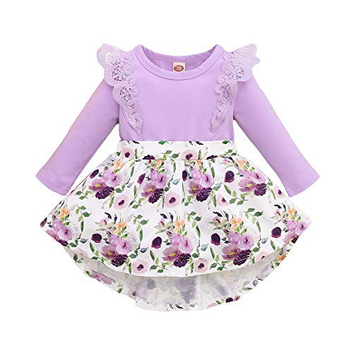 PROBABY Toddler Girl Dress Baby Girl Floral Dress Skirts Ruffle Sleeve Romper Winter Girl Clothes 12-18 Months Fall Outfits PROBABY Toddler Girl Dress Baby Girl Floral Dress Skirts Ruffle Sleeve Romper Winter Girl Clothes 12-18 Months Fall Outfits