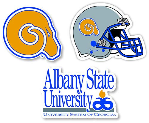 R and R Imports Albany State University Vinyl Decal Sticker 3 Pack 4-Inch Each