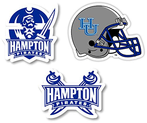 R and R Imports Hampton University Vinyl Decal Sticker 3 Pack 4-Inch Each