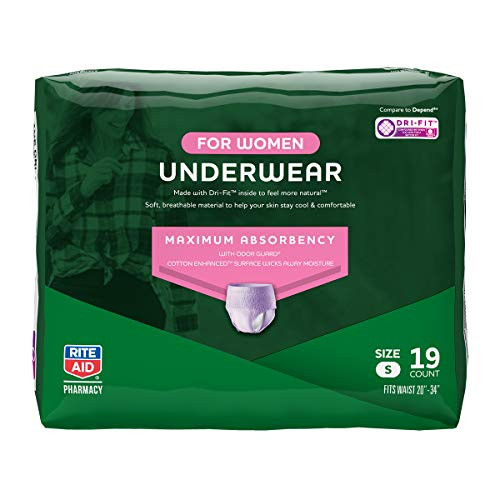 Rite Aid Pharmacy Womens Underwear Maximum Absorbency S - 19 ct
