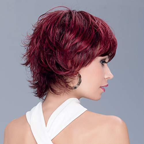Sallcks Short Wine Red Wig for Women Layered Fluffy Pixie Cut Natural Wigs Synthetic Cosplay Custome Hair Full Wig Sallcks Short Wine Red Wig for Women Layered Fluffy Pixie Cut Natural Wigs Synthetic Cosplay Custome Hair Full Wig