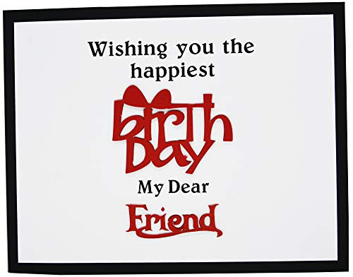 Scrapcard Birthday Card for Best Friend PalBuddy Boyfriend Girlfriend Couple Personalized Birthday Greeting Card Size 9x7x0_5 INCH