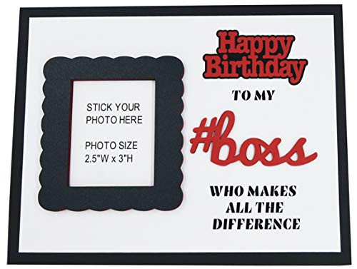 Scrapcard Birthday Card for BossOfficer Leader Personalized Birthday Greeting Card Size 9x7x0_5 INCH