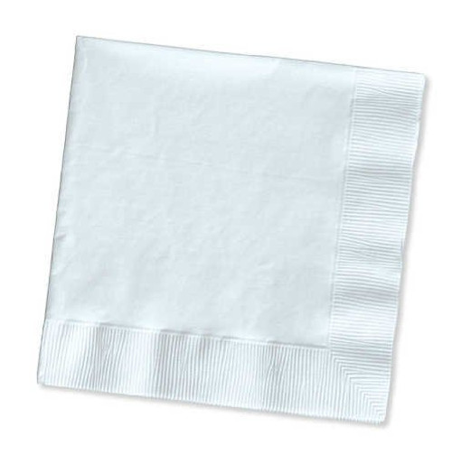 Creative Converting Value Pack Paper Beverage Napkins, White, 300-count