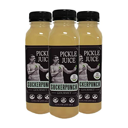 SuckerPunch Gourmet Pickle Juice All Natural Portable Hydration 12oz 3-Pack