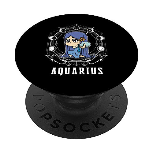 Aquarius Astrology Zodiac Sign Horoscope Gift Women Kids PopSockets PopGrip Swappable Grip for Phones  and  Tablets Aquarius Astrology Zodiac Sign Horoscope Gift Women Kids PopSockets PopGrip Swappable Grip for Phones  and  Tablets