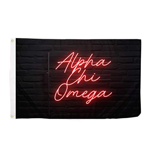 Alpha Chi Omega Sorority Flag Banner 3 feet x 5 feet Sign Decor Flag - Neon Sign