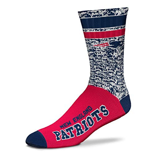 NFL Retro Deuce Crew Socks - Medium  and  Large Available Medium Fits 6-10 New England Patriots