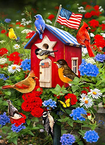 Patriotic Birdhouse Jigsaw Puzzle 1000 Piece