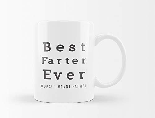 Funny Fathers Day Coffee Mug Gift For Dad  Birthday Christmas Fathers Day Gift From Daughter Son  Best Farter Ever Mug From Kids  Gag Gifts Coffee Mug Tea Cup For Dad White Coffee Mug - 11 Oz