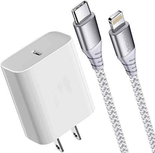 Boxgear iPhone 12 Pro Fast Charger Apple MFI Certificate for iPhone 11 11 Pro 11 Pro Max - Boxgear 20W PD Power Adapter with USB-C to Lightning Cable for iPhone 12 12 Pro 12 Pro Max 10 FEET