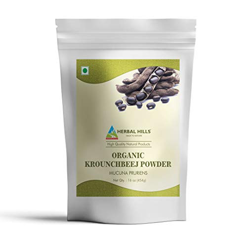 Herbal Hills Organic Krounchbeej Powder - mucuna pruriens Powder - 454 GMS 16 oz