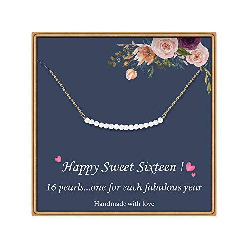 Sweet 16 Gifts for Girls - Pearl Necklace Perfect Birthday Gifts for 16 Year Old Girls Granddaughter Niece Daughter Sweet 16 Birthday Gifts for Girls BFF16 Year Old Girl Sweet 16 Gifts for Girls - Pearl Necklace Perfect Birthday Gifts for 16 Year Old Girls Granddaughter Niece Daughter Sweet 16 Birthday Gifts for Girls BFF16 Year Old Girl