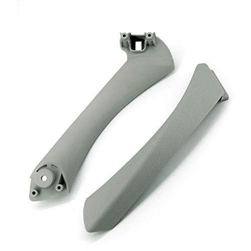 Inner Door Panel Handle Pull Trim Cover Replacement for 2006-2011 BMW 3 Series E90 E91 323 325 328 330 335 Rear Left Side Light Gray not Original Replaces 51417230851 51419150337