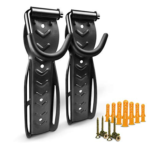 Youjia Bike Hanger 2 PCS Vertical Bike Hook Garage Wall Mount Bicycles Hanging Rack Storage System for Indoor Shed Heavy Duty Holds Up to 66 lb