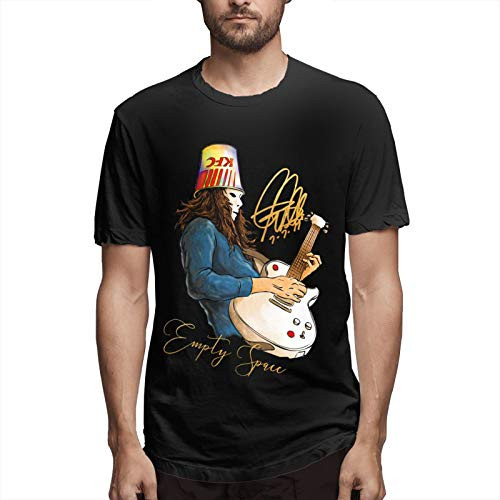 Yusaip Mens Buckethead Graphic Cotton Short Sleve TeeXx-LargeBlack
