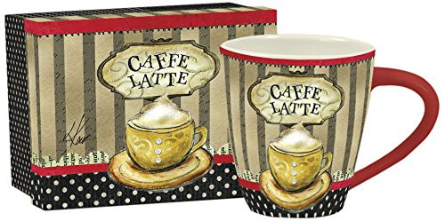 LANG - 17 oz Ceramic Cafe Mug -"Coffee Time" - Artwork by Lisa Kaus