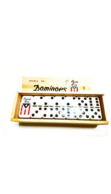 Dominoes Double SIX Classic Flag Puerto RICO _ Dominos Professional Normal Size NO Jumbo_ Double SIX Dominoes of The Caribbean Star of Puerto RICO Dominoes Pride Boricua Puerto RICO ___