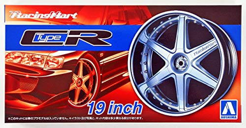 Aoshima 124 Scale Tuned Parts 60 Racing Hart Type CR 19inch Tire  and  Wheel Set - Plastic Model Building Kit  53935