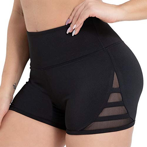 Kipro Active Running Gym Sport Shorts for Women Jogging Workout Sweat Shorts Black L
