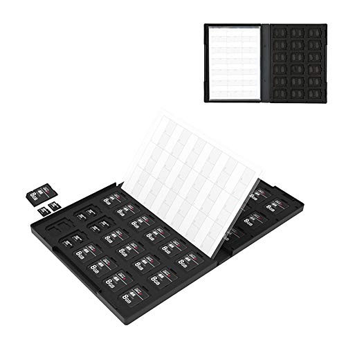 108 Slots SD MSD TF Memory Card Case Holder Storage Cover for 36 SD SDHC SDXC  and  72 Micro SD Mirco SDHC Mirco SDXC or TF Cards Anti-Shock with Index Notepaper