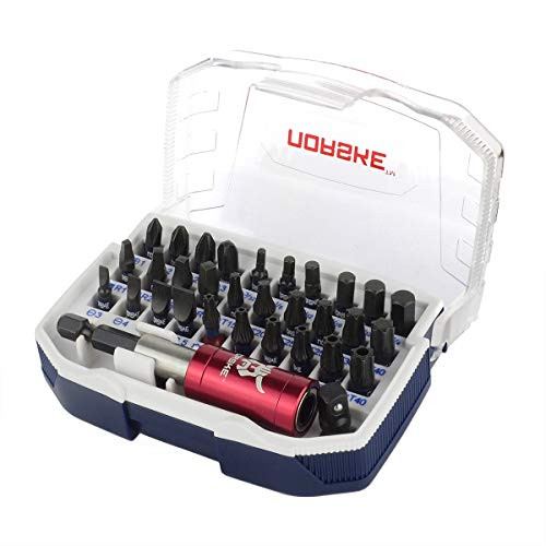 Norske Tools NIBPI702 32pc Impact Torsion Screwdriver Bit Set including Security Torx Bits with Magnetic Bit and Screw Holder