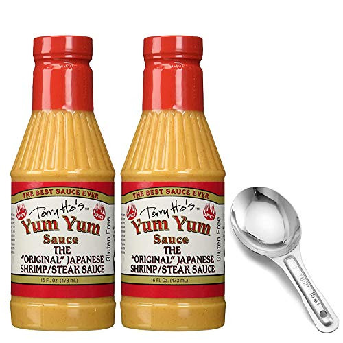 Terry Hos Yum Yum Hot Steakhouse SteakShrimp Spicy Sauce 16 Ounce  Pack of 2  - with Free Spoon
