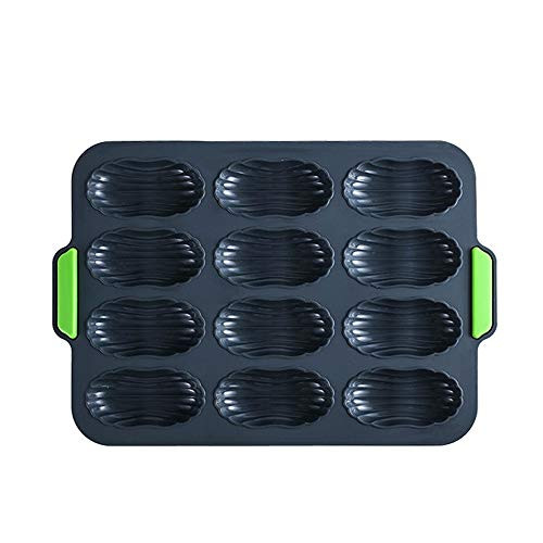 MiOYOOW Silicone Madeleine Pan Madeleine Mold 12 Cavity Nonstick Baking Pans Shell Shaped Mini Baking Mold for Small Cake Candy Cookies 13_5x9_4 MiOYOOW Silicone Madeleine Pan Madeleine Mold 12 Cavity Nonstick Baking Pans Shell Shaped Mini Baking Mold for Small Cake Candy Cookies 13_5x9_4