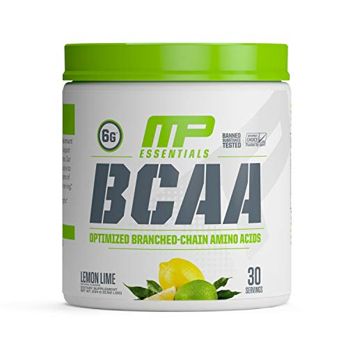 MP Essentials BCAA Powder, 6 Grams of BCAA Amino Acids, Post-Workout Recovery Drink for Muscle Recovery and Muscle Building, Valine Powder, BCCA Post-Workout, Lemon Lime, 30 Servings