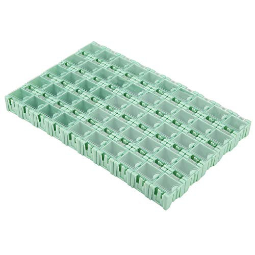 SMT Storage Box-50Pcs SMT SMD Container Box Electronic Parts Mini Storage Box Green