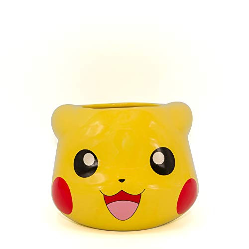 Silver Buffalo PK0195 Pokemon Pikachu 3D Sculpted Ceramic Mug 20-Ounce Yellow