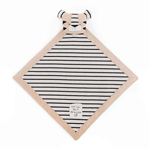 DEMDACO Tiger Soft Brown 14 x 14 Plush Polyester Fabric Stuffed Animal Blankie