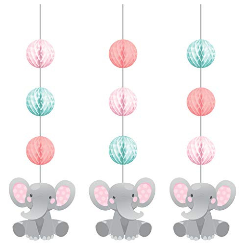 Enchanting Elephants Girl Hanging Cutouts 9 ct
