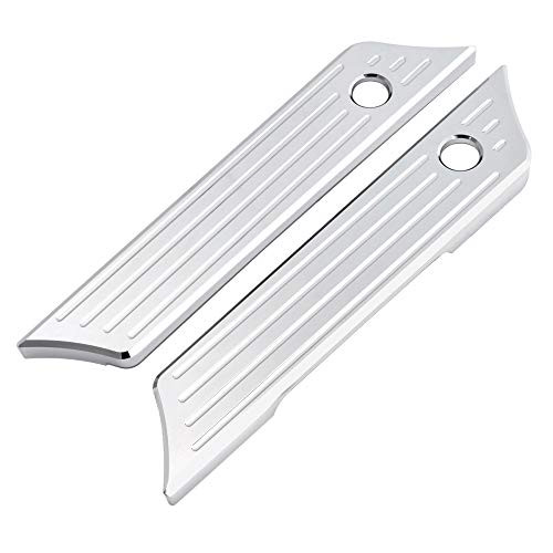 PBYMT Chrome Aluminum Saddlebag Saddle Hard Bag Latch Cover Compatible for Harley Davidson Touring Street Glide Road King Electra Glide 2014-2020